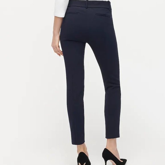 NWT J.Crew Martie  High-Waist slim crop pant Navy - Picture 1 of 5